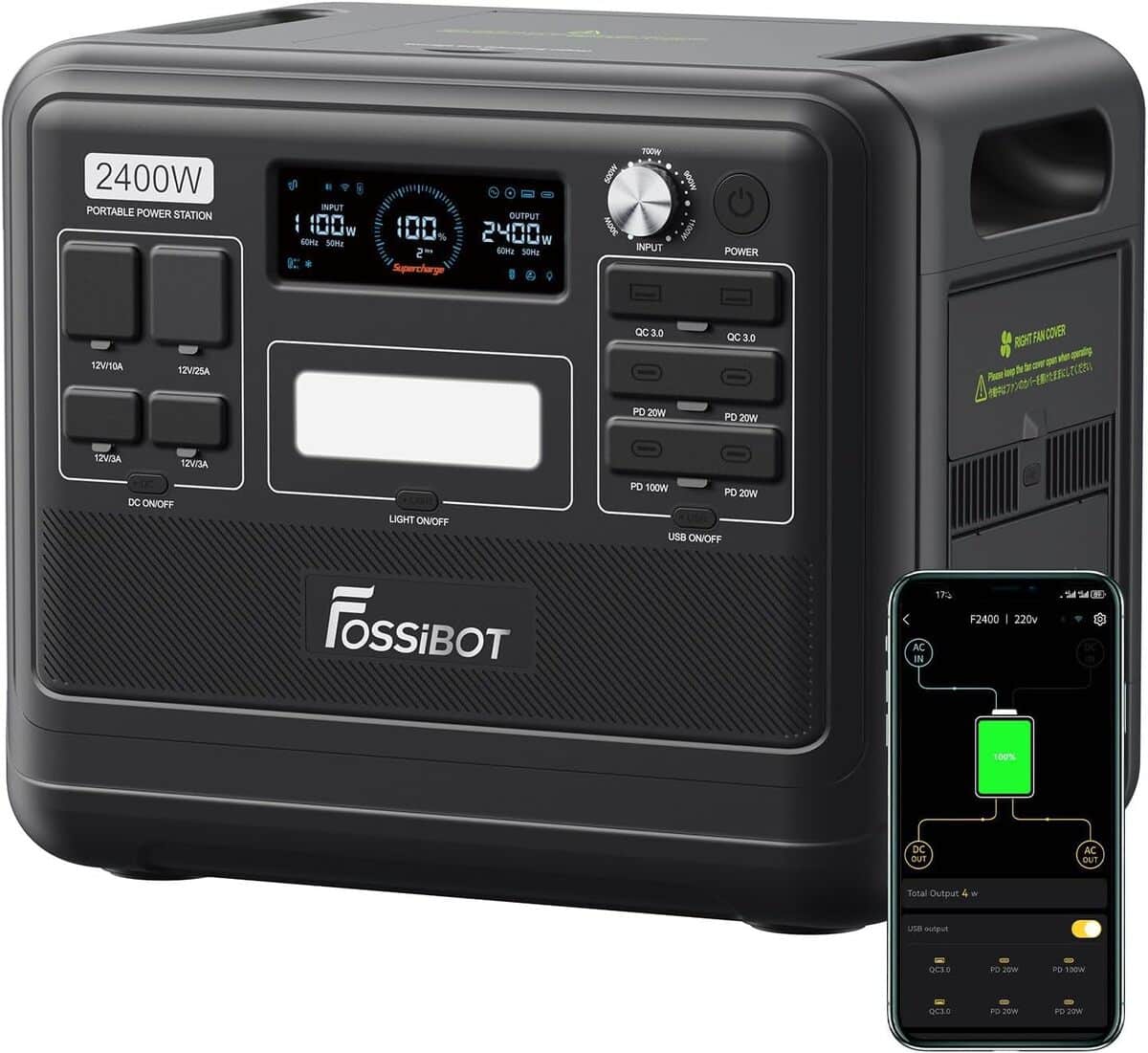Test de la station électrique portable FOSSiBOT F2400 : générateur puissant pour vos aventures