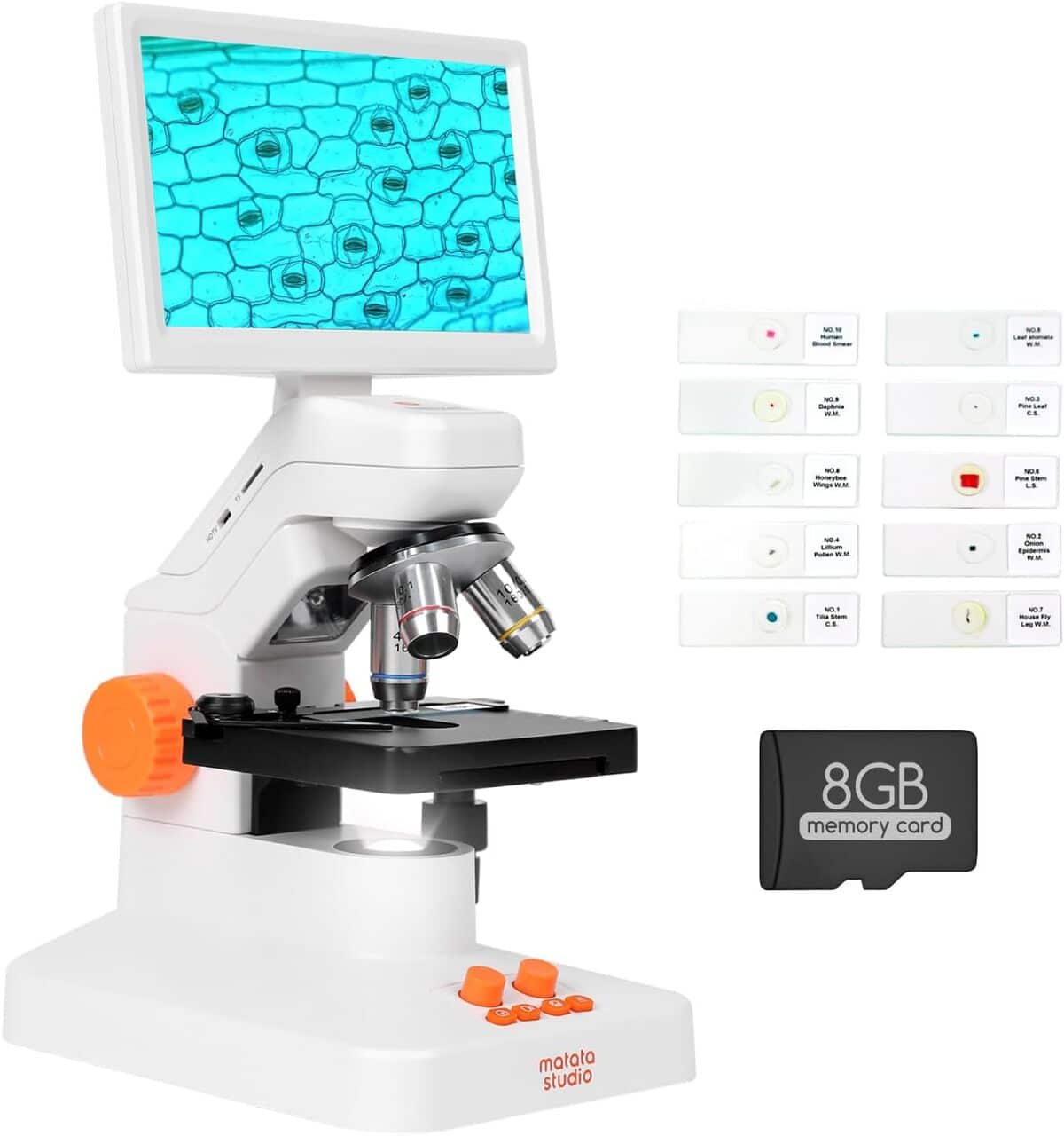 Test du microscope numérique MatataStudio MT3-2 avec écran 7" HD et kit complet