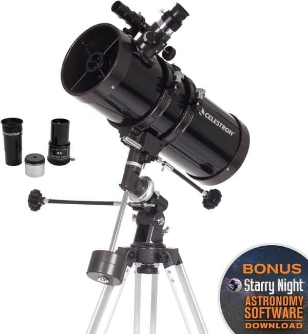 Celestron 21049 PowerSeeker 127EQ Reflector Telescope, Black