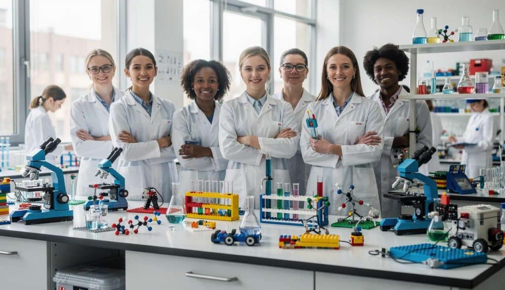 Test lego : célébration des femmes scientifiques