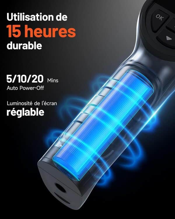 TOPDON Caméra thermique TC004 Mini, 240 x 240 TISR Résolution IR, autonomie de 15h, -20 °C à 450 °C, 25 Hz, Imageurs Thermiques Arrêt Automatique pour Détection de Fuites, Inspection Antiparasitaire