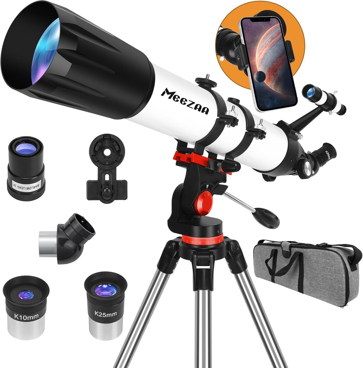 Test du télescope MEEZAA 90 mm : performance et observation astrale