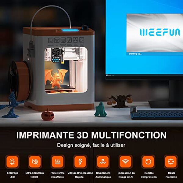 Découvrez le test de l'imprimante 3D Weefun Tina2 S, une machine compacte et ultra silencieuse pour des impressions de qualité supérieure. Idéale pour débutants et experts, elle offre une expérience d'impression sans pareil.