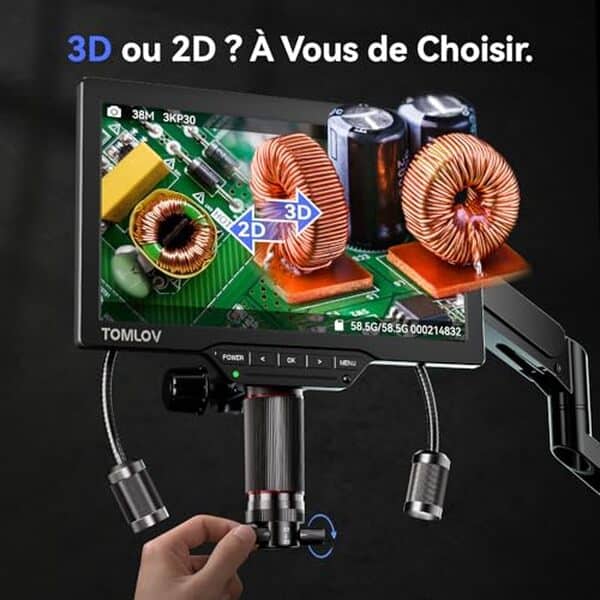 Découvrez la performance et la polyvalence du microscope 3D TOMLOV TM3K-3D IPS : un outil essentiel pour les passionnés de sciences et les professionnels exigeants.