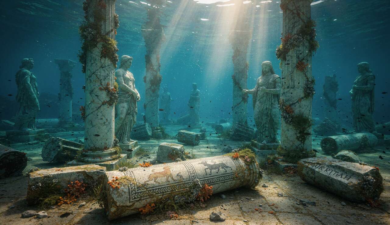 Tr&eacute;sors arch&eacute;ologiques r&eacute;v&eacute;l&eacute;s sous la mer