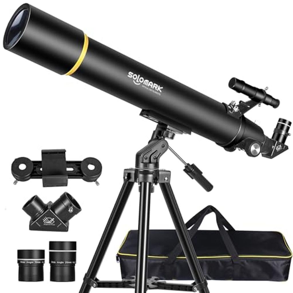 Test du télescope réfractif 80mm 900mm portable pour adultes et débutants