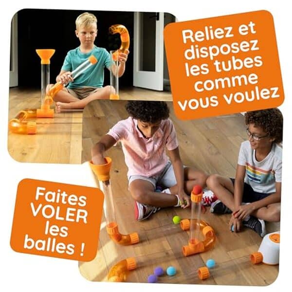 Explorez le Fat Brain Air Toobz, un jouet éducatif innovant qui utilise l'air comprimé pour stimuler la curiosité et l'apprentissage des enfants. Idéal pour les petits scientifiques en herbe  !