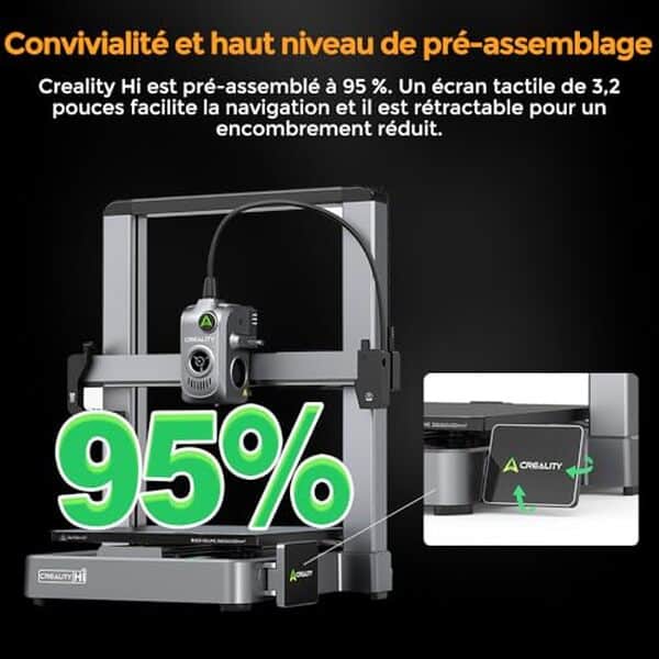 Découvrez notre test détaillé de la Creality Hi Combo, une imprimante 3D multi-couleurs alliant rapidité et facilité d'utilisation pour des résultats impressionnants.