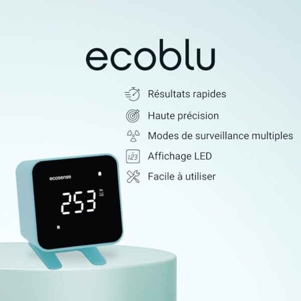 Découvrez les avantages du détecteur de radon Ecosense EB100 EcoBlu : précision, simplicité d'utilisation et sécurité pour votre maison.